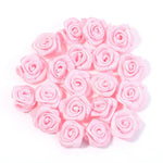 fleurs artificielles roses polyester clips décorations mariage anniversaire intérieur 1.5cm