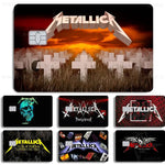 autocollants graphiques metallica cartes bancaires réutilisables waterproof noir rouge bleu