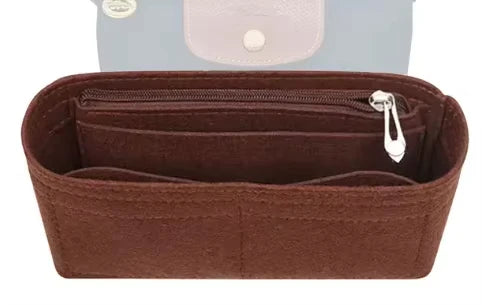 organisateur sac main réutilisable simili cuir bleu clair beige vert marron classique poche intérieure