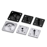plaque fixation industrielle moderne noir argenté plate lisse m10 m8 m6