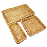 panier rangement rotin tissé traditionnel fruits collations maison pique nique camping beige clair