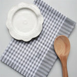 serviettes table coton rayures gris clair blanc absorption rapide séchage rapide moderne cuisine utilisation