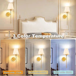 lampe murale moderne or blanc rechargeable abat jour led minimaliste chambre salon entrée