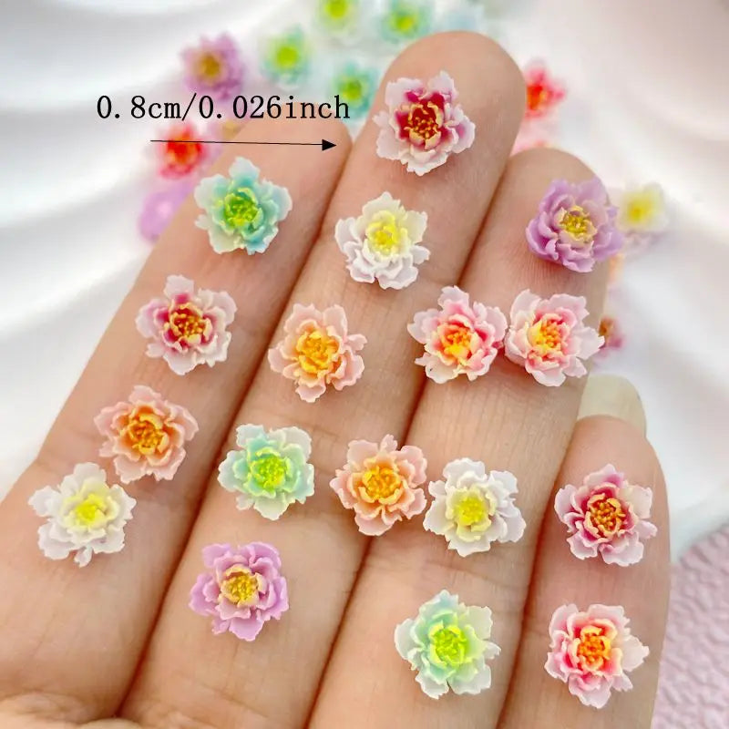 accessoires coiffure fleurs artificielles résine décoratives bijoux manucure ornement plats divers couleurs