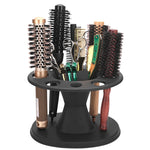 organisateur outils coiffure noir emplacements brosses peignes moderne minimaliste plastique rangement