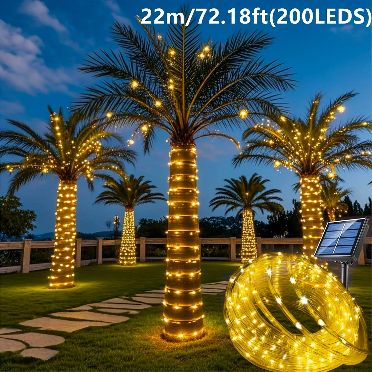 guirlande lumineuse multicolore 200 led modes clips moderneextérieur jardin fêtes