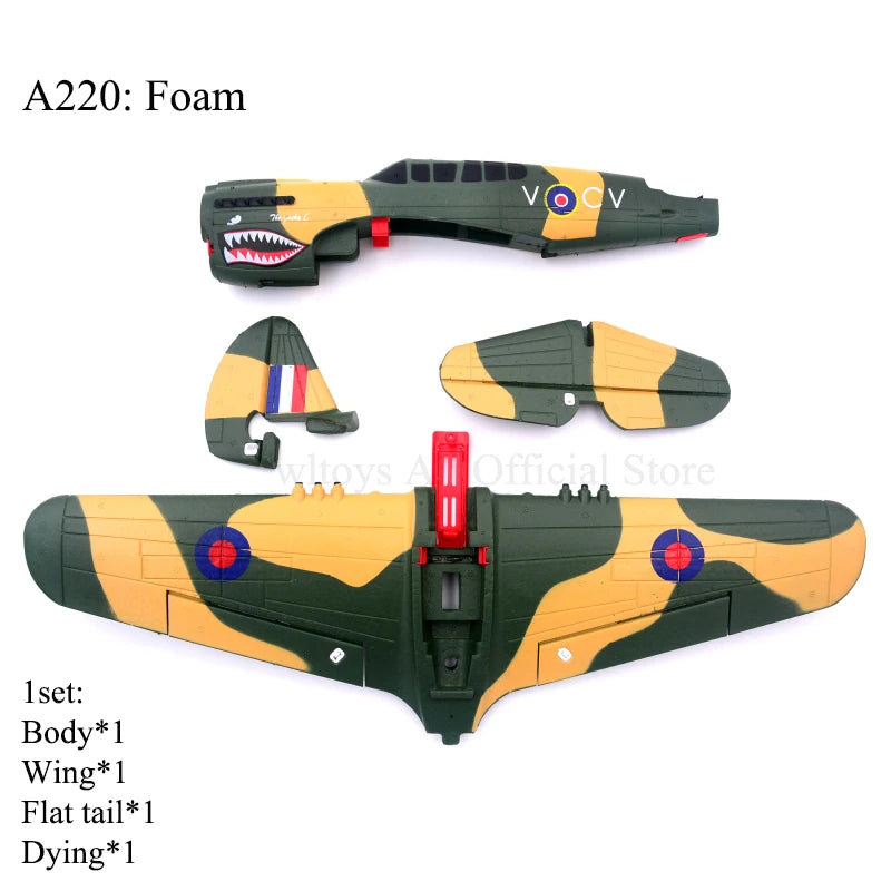 pièce détachée avion télécommandé plastique camouflage corps ailes hélice servo carte réception moteur noir