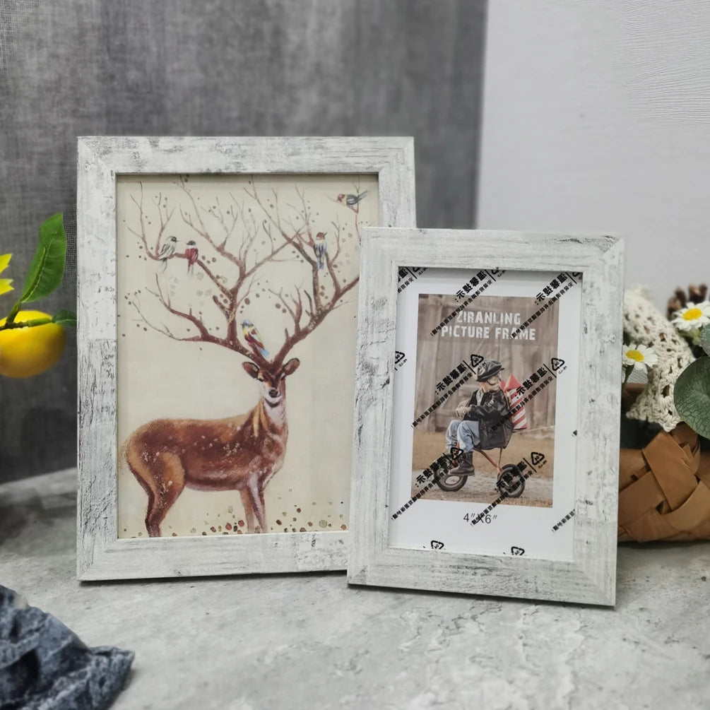 Cadre photo blanc élégant pour bureau