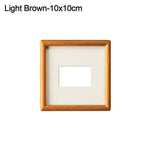 cadres photo bois rustique marron tailles diverses fond blanc opaques