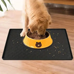 tapis alimentation animaux compagnie silicone antidérapant bols intégrés motif pattes chien chat moderne pratique