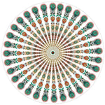 serviette plage ronde motif mandala boho chic coton polyester décorative grande plage été