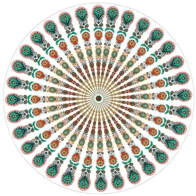 serviette plage ronde motif mandala boho chic coton polyester décorative grande plage été