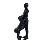 statue chien animal compagnie moderne résine polie gris granulé décoration