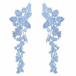 appliques decoratives brodees or rouge vert bleuclair floral polyester mariage