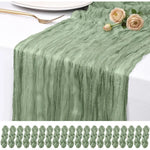 serviettes table plissées vert pastel réutilisables maison mariage festives modernes