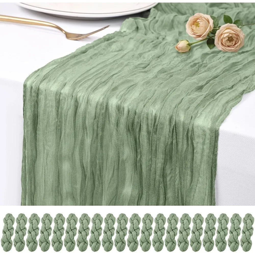 serviettes table plissées vert pastel réutilisables maison mariage festives modernes