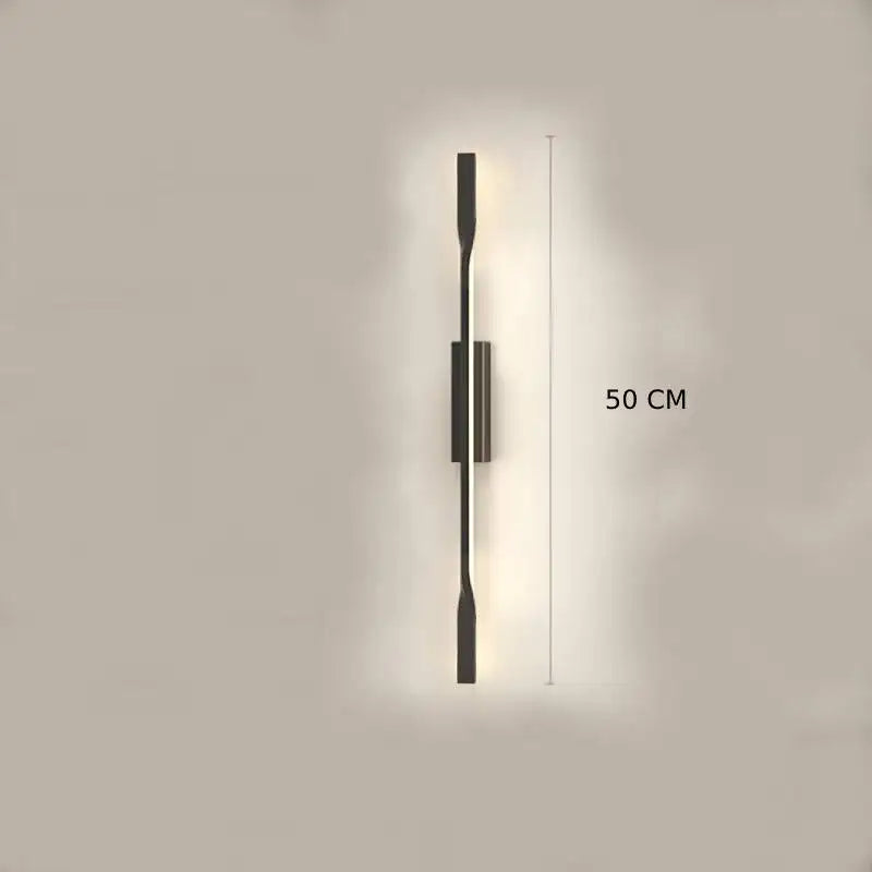 applique murale led moderne minimaliste noir blanc chambre salon entrée fixée mur deux sources