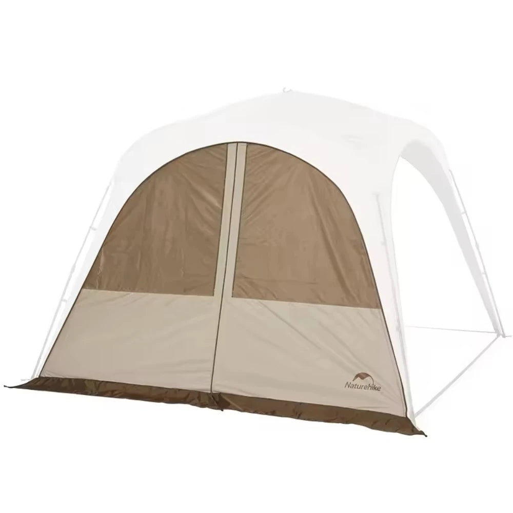 tente camping blanc gris marron imperméable moderne fixations calico protection connecteurs
