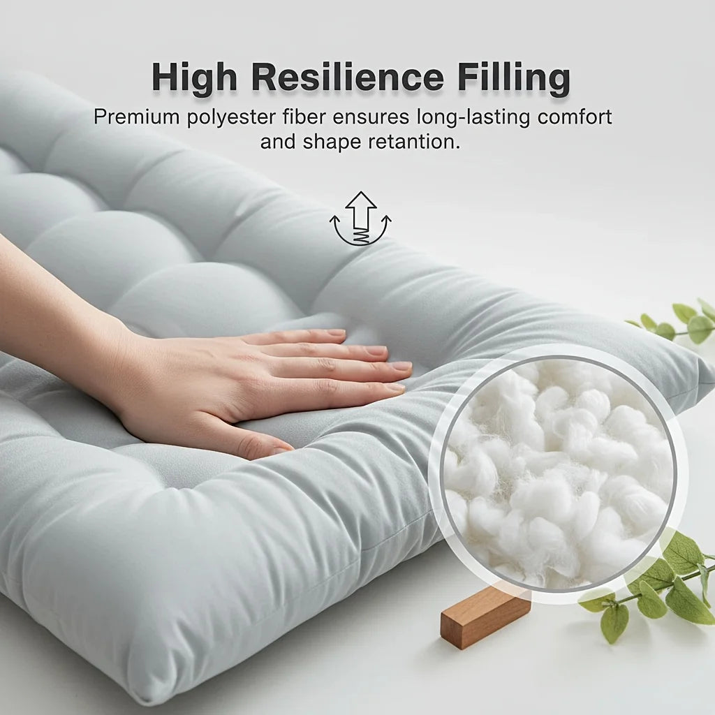 coussin chaise extérieur gris clair tufté moderne 120cm 48cm polyester lavage main