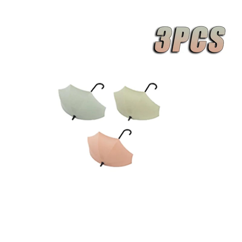 porte clés porte savon ombrelle moderne minimaliste beige rose gris blanc texture ombrelle crochets