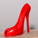 support bouteilles talons hauts or blanc rouge moderne adhésif vin verre