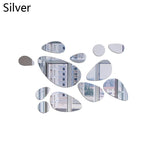 sticker mural moderne noir doré argenté 3d pebble decal adhésif vinyle