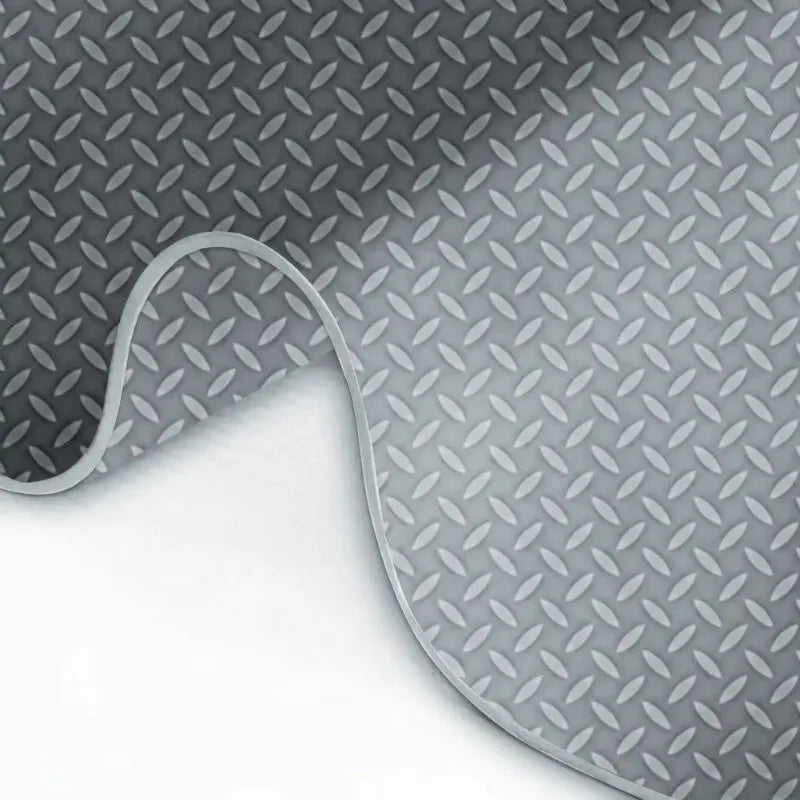 tapis sol pvc antidérapant texture diamantée gris moderne résistant corrosion salle sport parking voiture