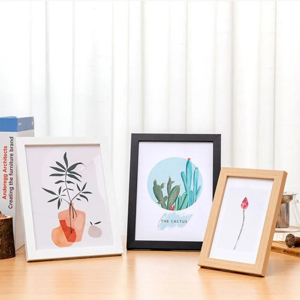 cadre photo bois moderne blanc marron hydrangées paysages minimaliste 10 pouces