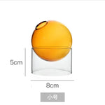 vases verre transparent modernes couleurs orange bleu rose minimalistes