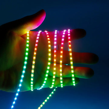 ruban led flexible multicolore 160 led 5v 12v intelligent changement couleur techno