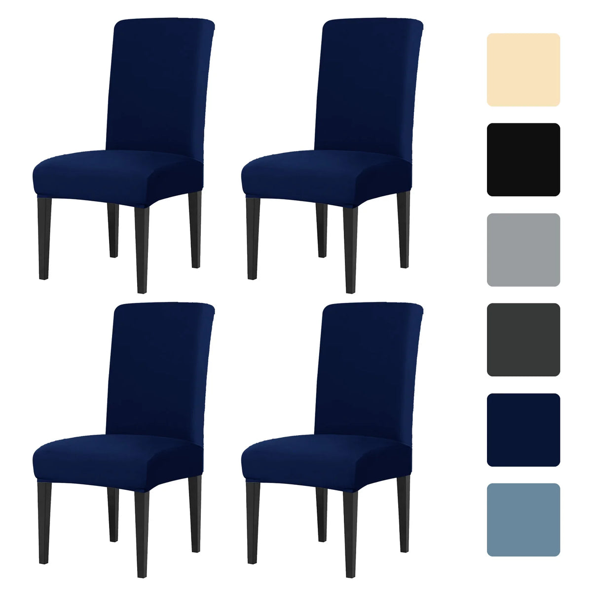 housses chaise gris uni adhésives modernes banquet mariage 4pc 8pc