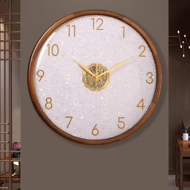 horloge murale moderne or marron asiatique décoratif salle mangerDecoration horloge digitale aiguille