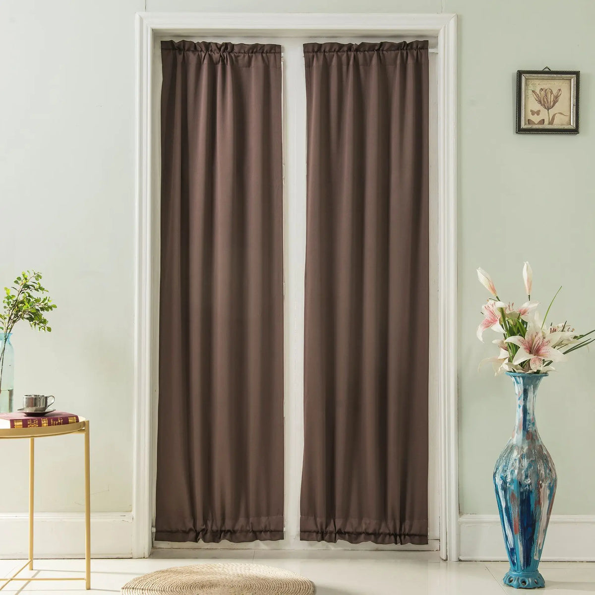 rideau moderne rayures horizontales opacité beige ruban serrage salon chambre