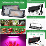 lampe led culture vegetale noire 100w 200w 300w 50w ip65 waterproof moderne tringle
