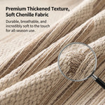 housse canapé chenille beige rayures horizontales moderne élégante coussins décoratifs anti dérapant