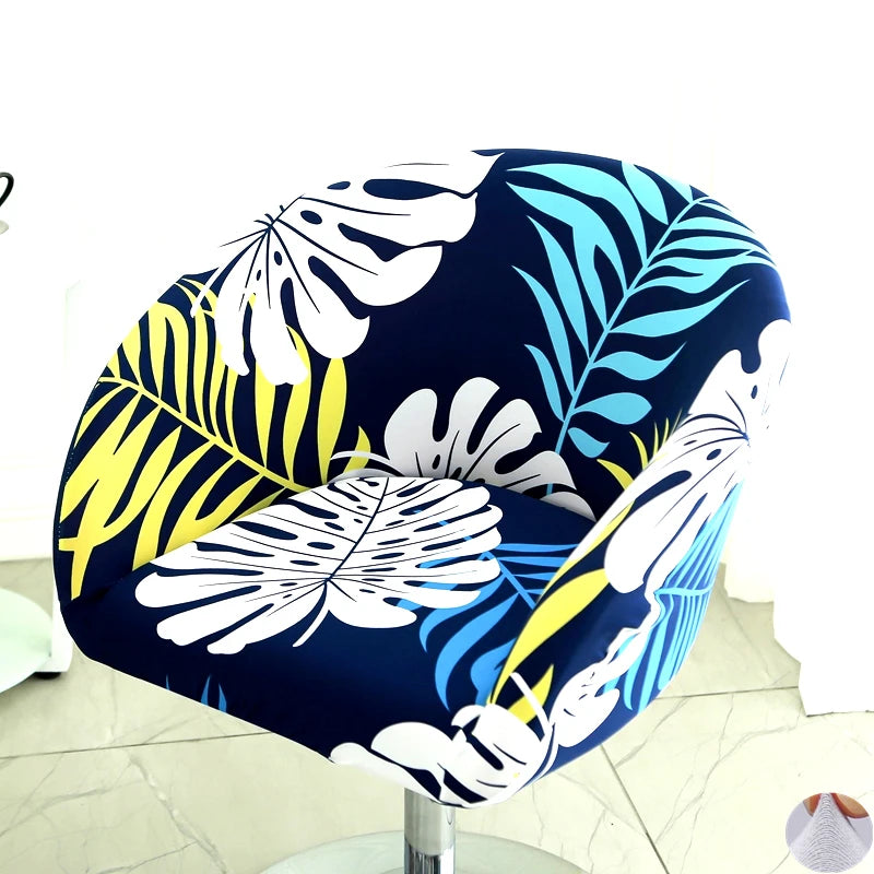 housse chaise extensible motif floral moderne fauteuil salle manger décor maison élastique