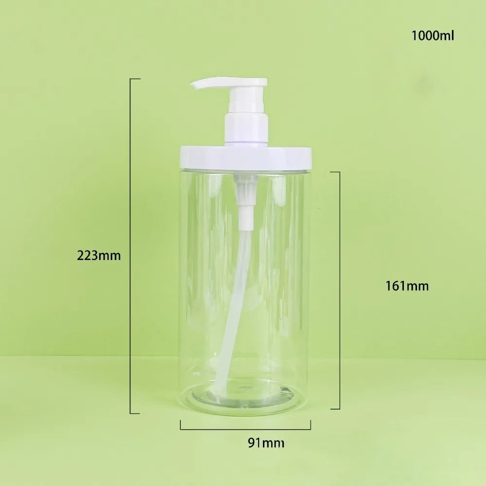 distributeur savon liquide transparent moderne 300ml 500ml 1000ml blanc minimaliste