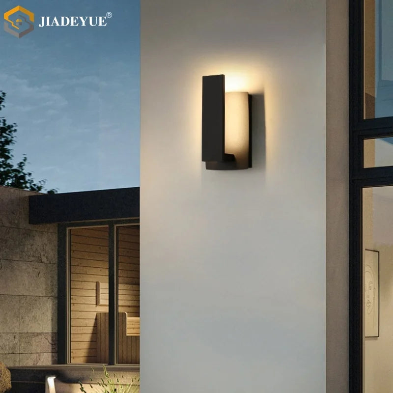 lampe murale extérieure led noir minimaliste moderne autonome hydrofuge 85 265v