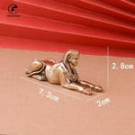statues égyptiennes sphinx dorées bronze décoratives maison 7.3cm longueur 2.8cm hauteur