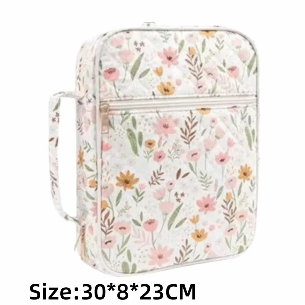 sac main réutilisable coton fleurs moderne poignée détachable blanc rose vert jaune bleu élégant