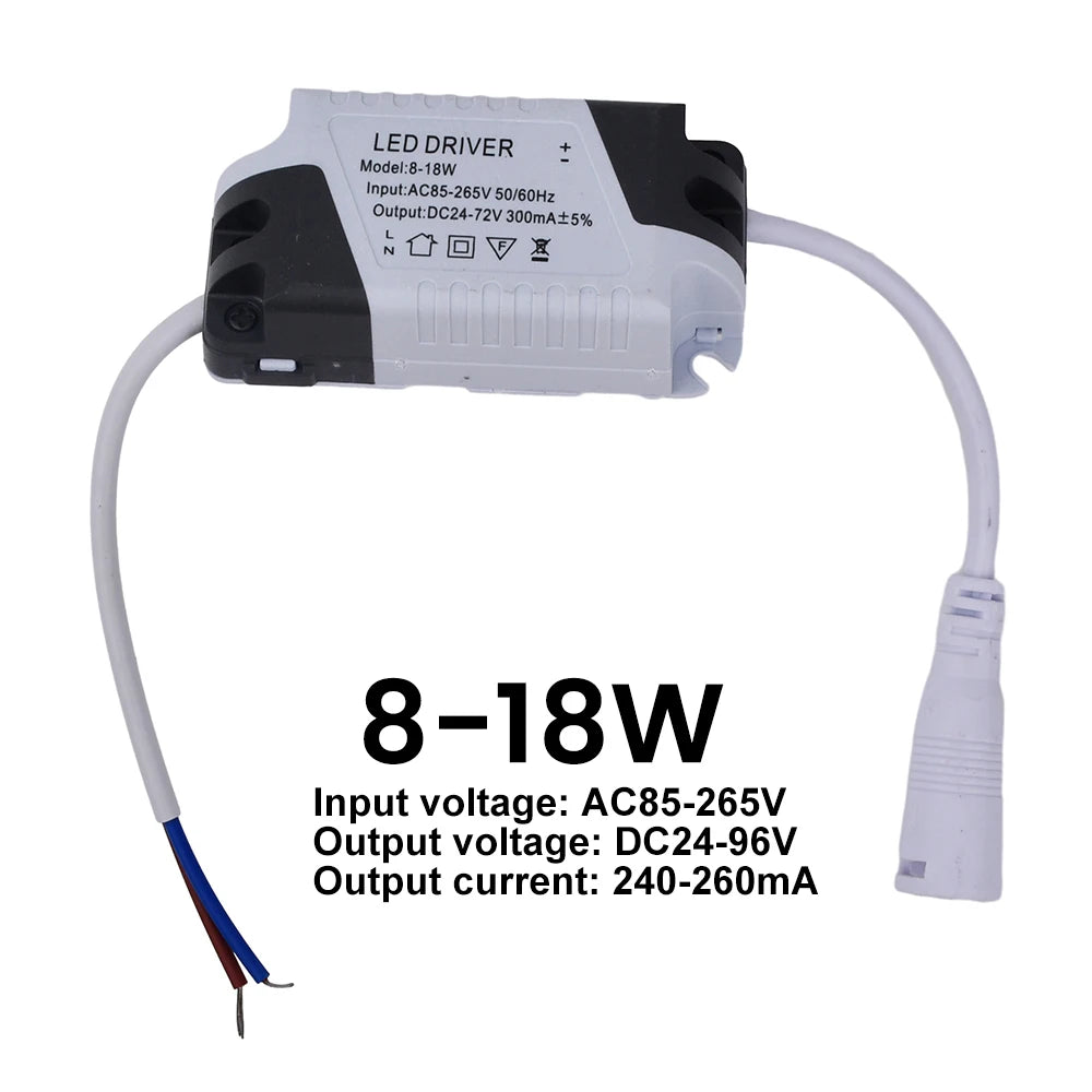 adaptateur alimentation led driver 24v 12w 18w 24w gris noir électronique