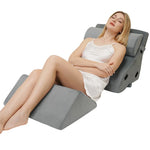 coussins forme cale gris doux mousse mémoire forme couchette ergonomique contemporain adjustable lit
