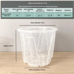 pots orchidées transparents ventilation air circulation 18cm short fat