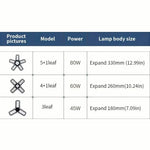 lampe pliable led noir blanc modernes minimaliste vis e26 2700k 6500k 2000lm 50000h