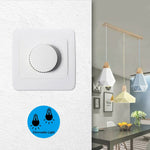 interrupteur rotatif blanc moderne réglable luminosité variateur led 300w vis