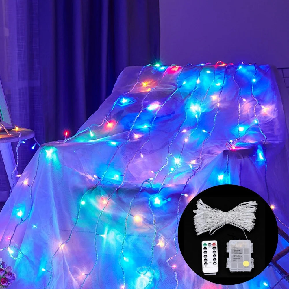 guirlande lumineuse led multicolore blanc noel mariage festif télécommande moderne
