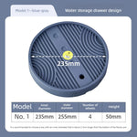 plateau fleur mobile rayures concaves convexes roulettes robuste durable moderneintérieur decoration gris beige