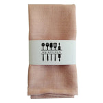 serviettes table lin rose vert blanc jaune beige rustique minimaliste texture froissée aspect naturel