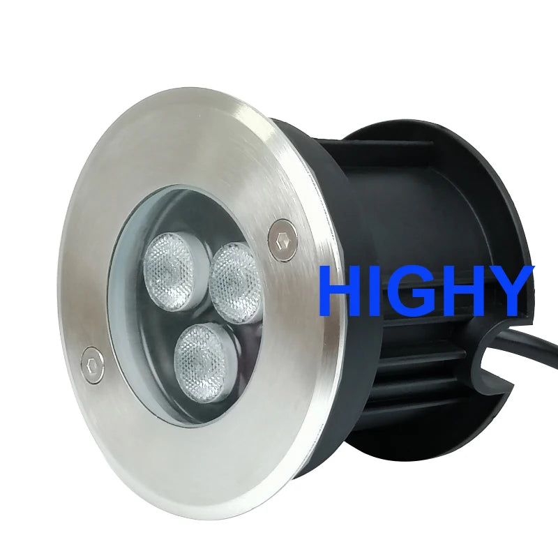 lampe led rgb extérieure ip68 argent noir moderne télécommande 24v 18w 9w