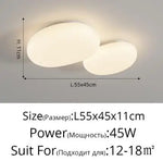 plafonnier moderne blanc nuages minimaliste éclairage chambre restaurant led toucher